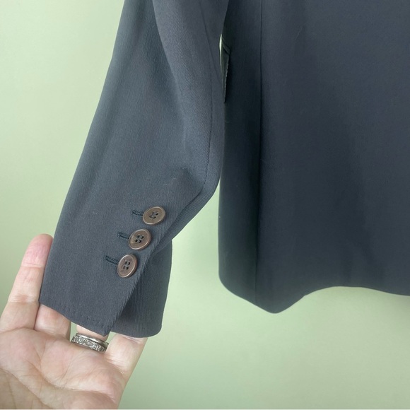 Jigsaw Brown Two Button Contemporary Wool Blend Lined Jacket Size 12 - Picture 11 of 12